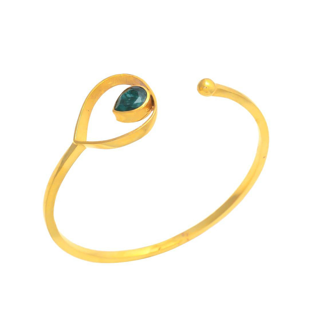 Pulsera con piedras Aba Verde - Mestiza Joyas