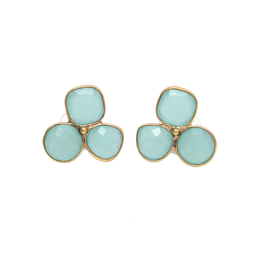 Pendientes con piedras Zarautz Aguamarina - Mestiza Joyas