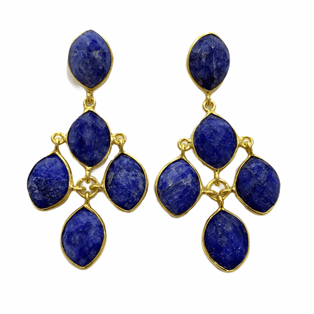 Pendientes Verona Azul Zafiro - Mestiza Joyas