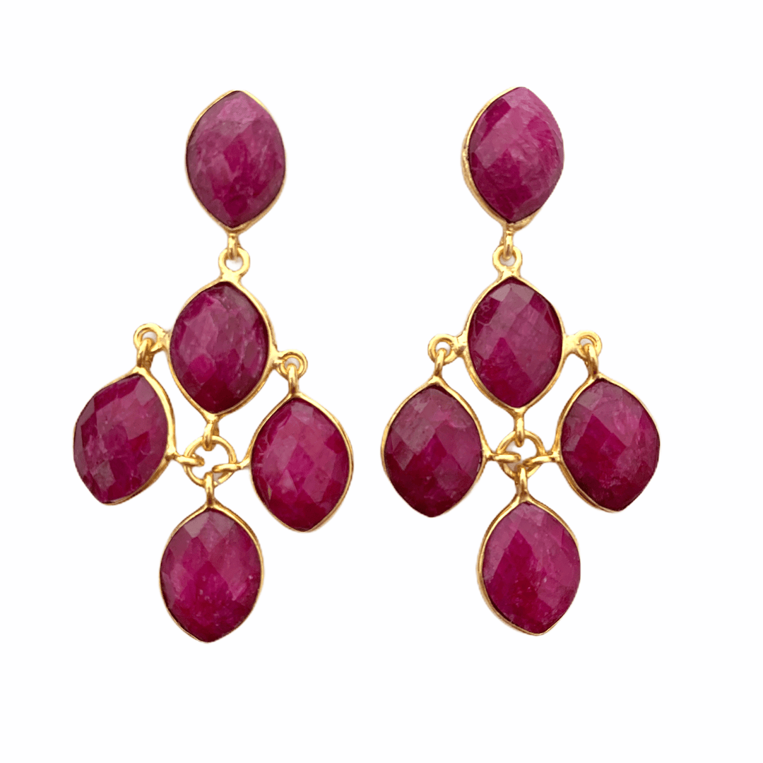 Pendientes Verona Rubí - Mestiza Joyas