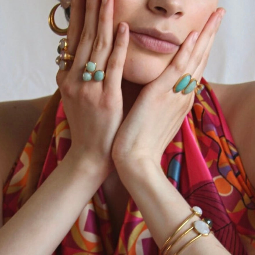 Bague avec des pierres Amazonite Soul