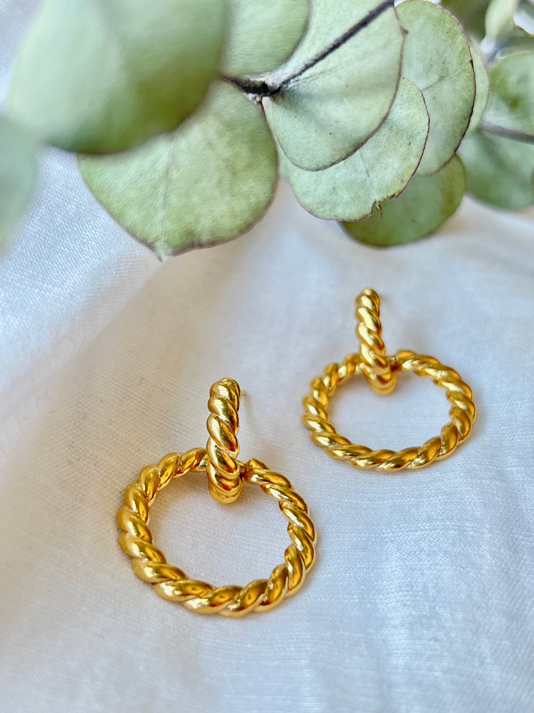 Pendientes Dorados Madeira - Mestiza Joyas