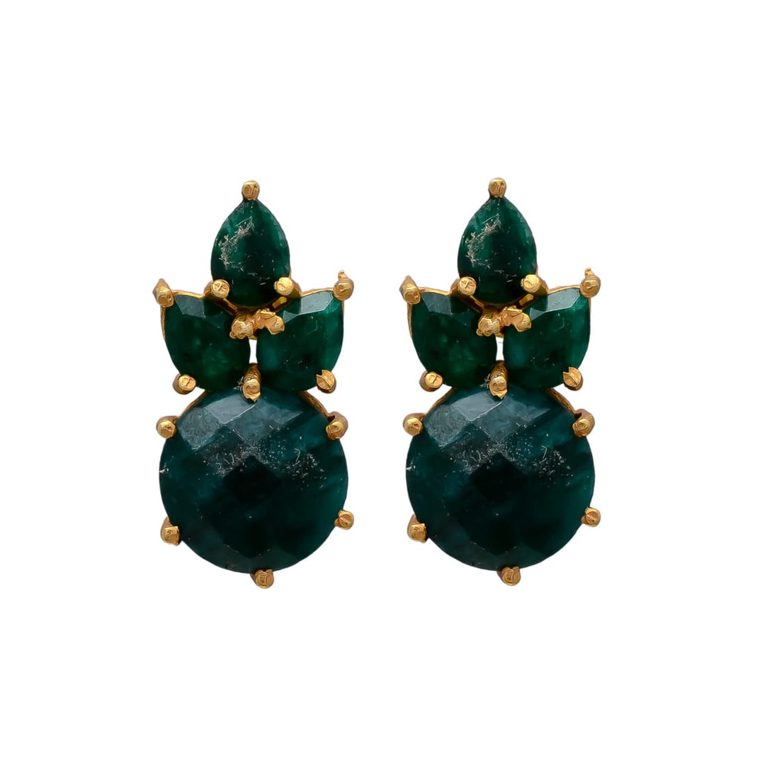 Earrings with Mier Emerald stones