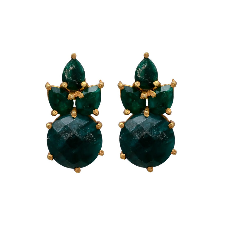 Earrings with Mier Emerald stones