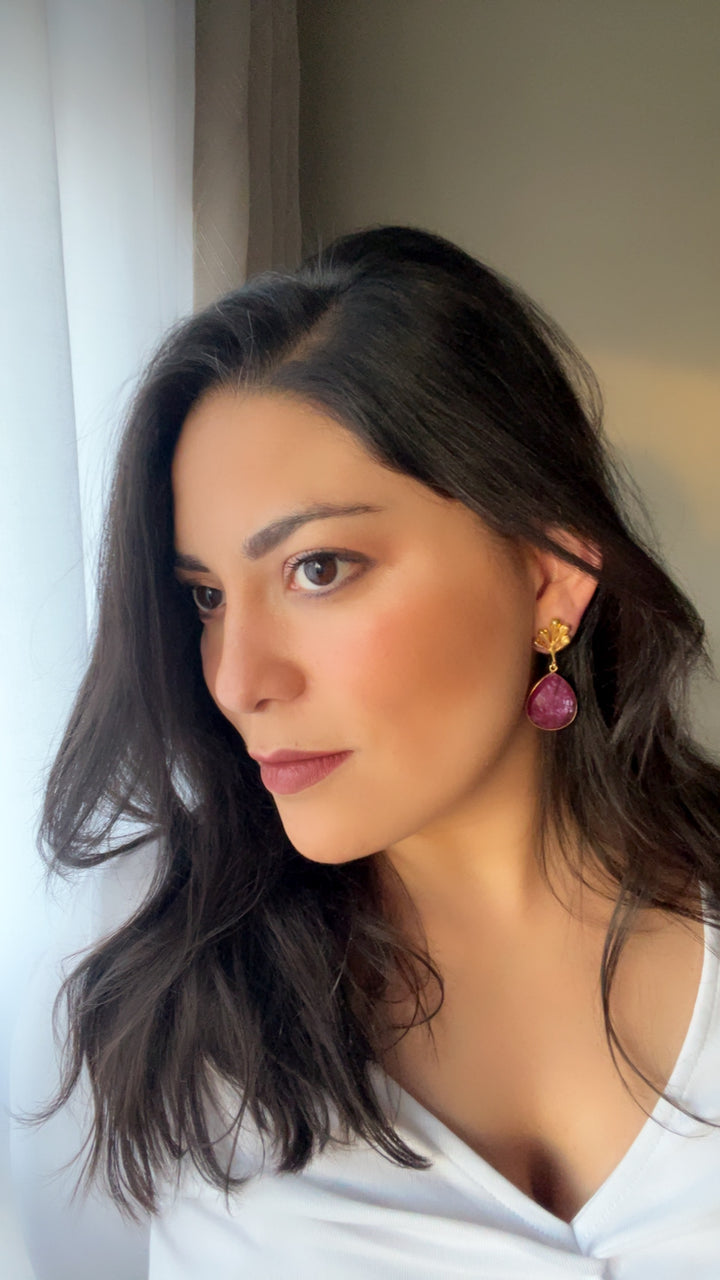 Earrings with Athens Aquamarine stones