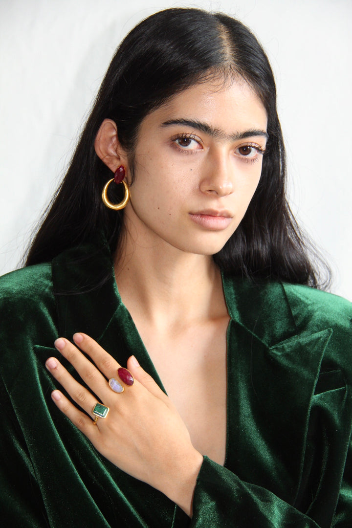 Ring with Lilac Drop stones
