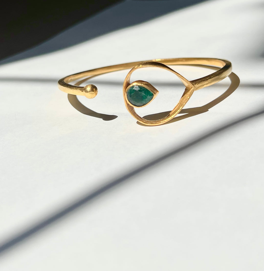 Pulsera con piedras Aba Verde - Mestiza Joyas