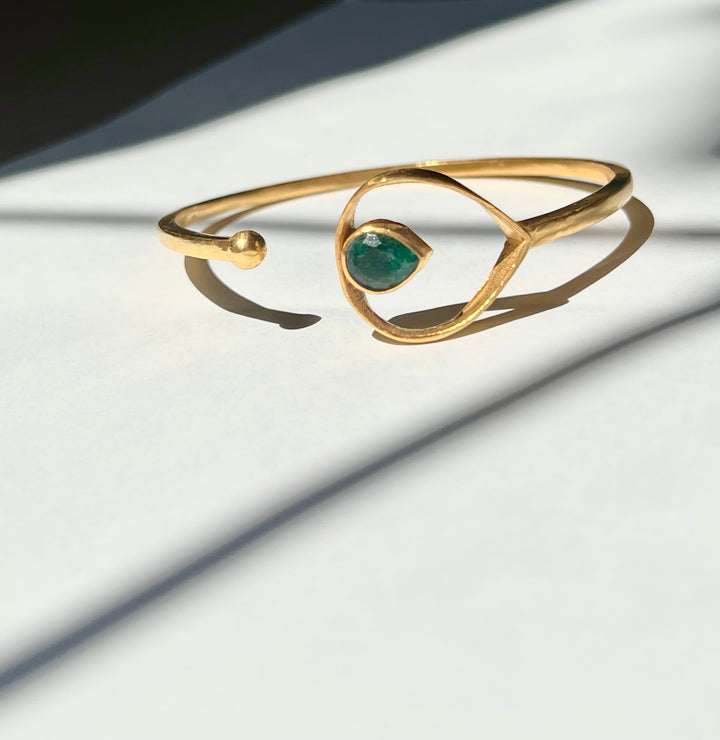 Pulsera con piedras Aba Verde - Mestiza Joyas