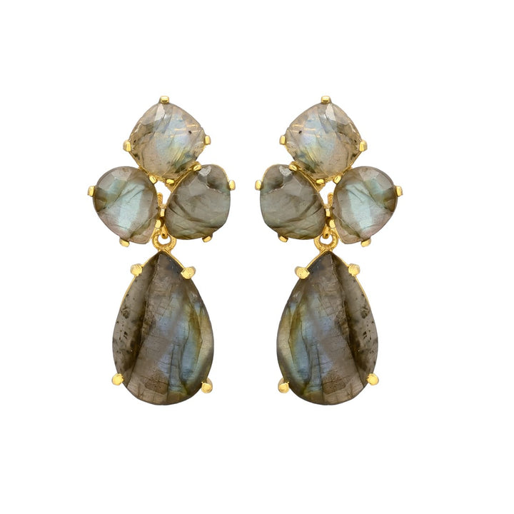 Boucles d'oreilles en pierre de labradorite Inle
