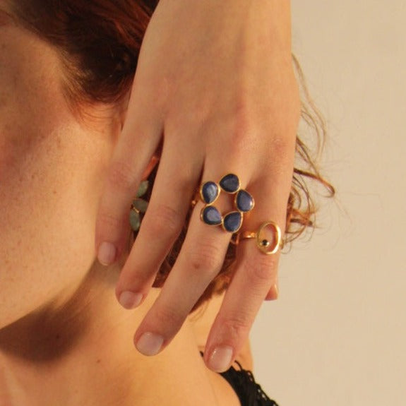 Anillos: Mint Azul - Mestiza Joyas