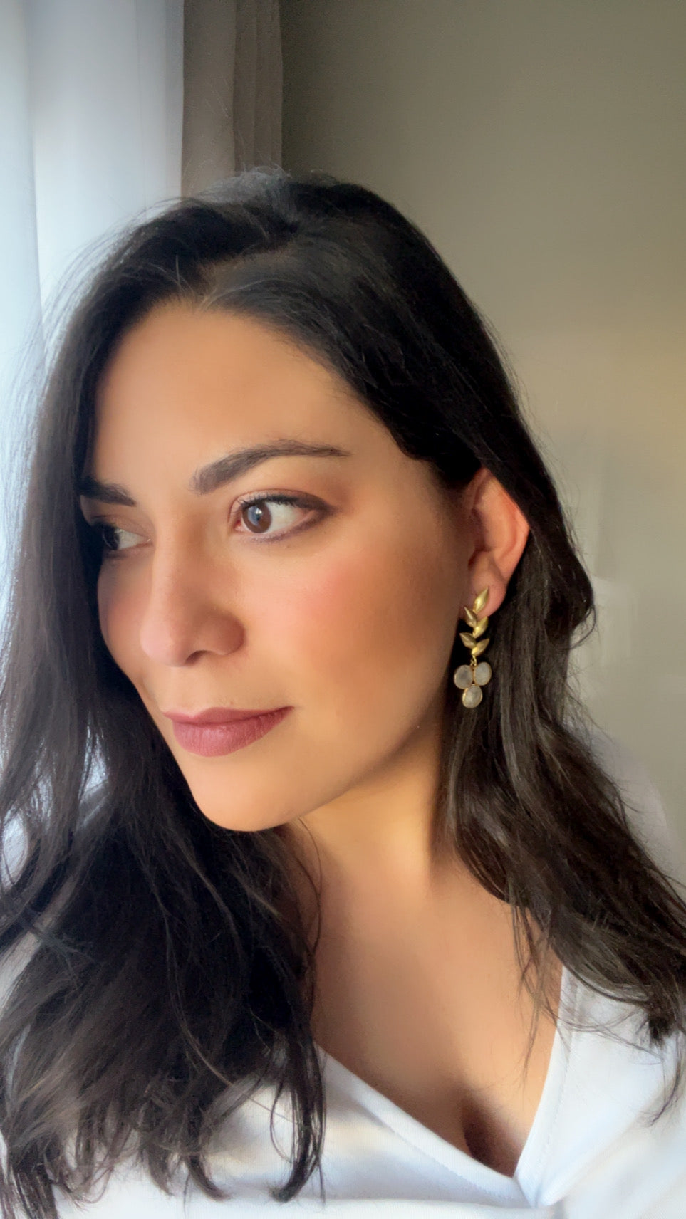 Boucles d'oreilles en pierre Candas Rosa