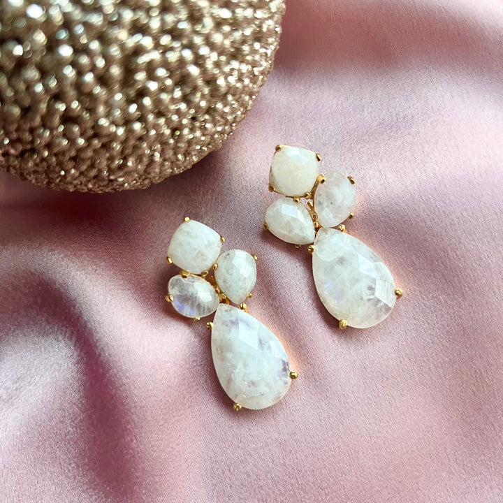 Boucles d'oreilles Inle Rubis et Amazonite