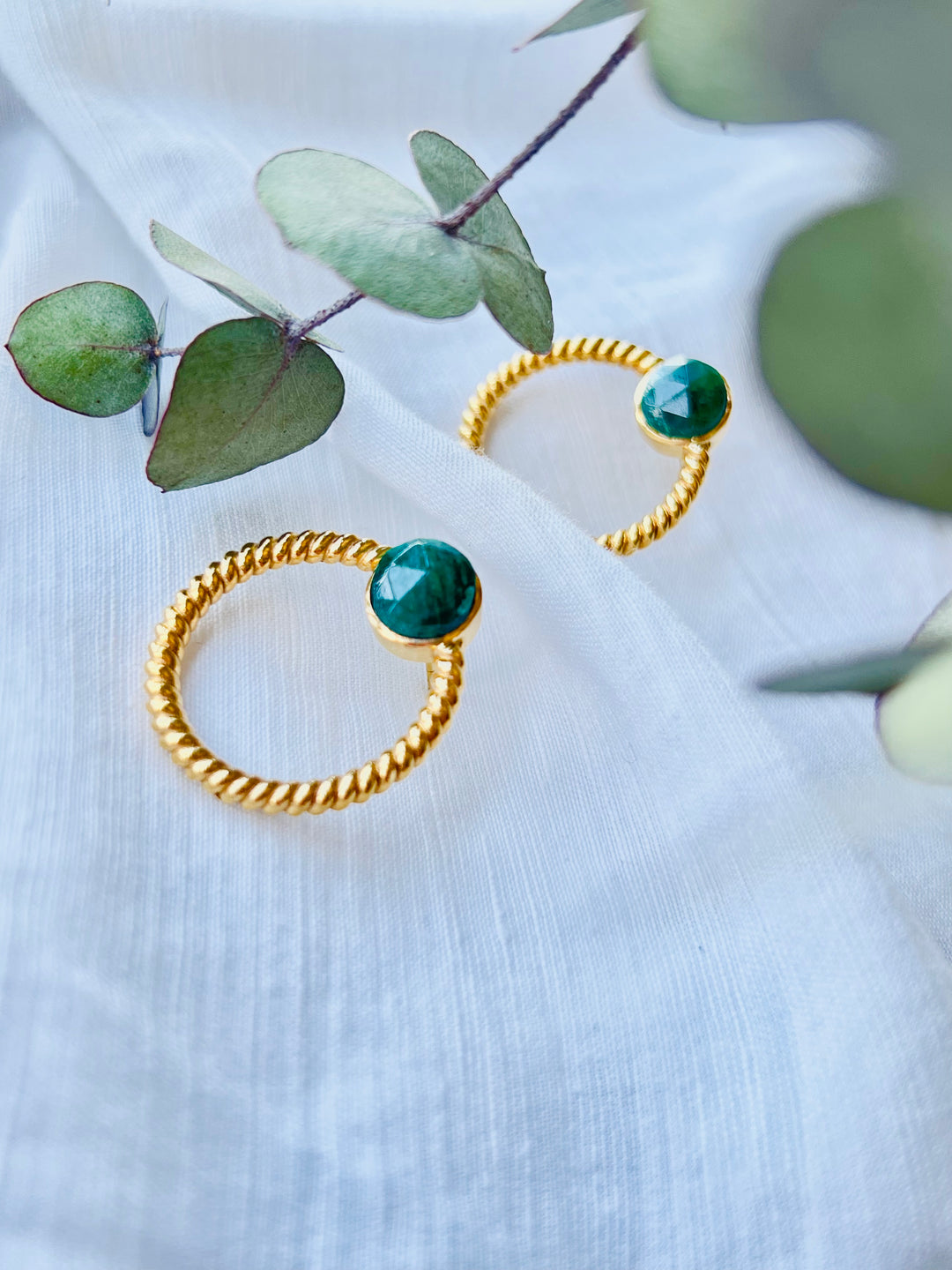 Pendientes con piedras Gante Verde - Mestiza Joyas