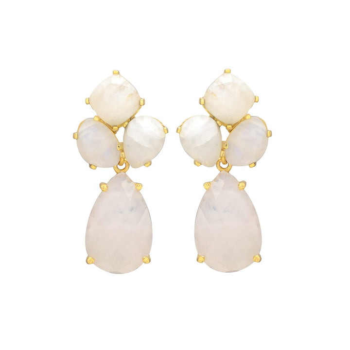 Boucles d'oreilles Inle Rubis et Amazonite