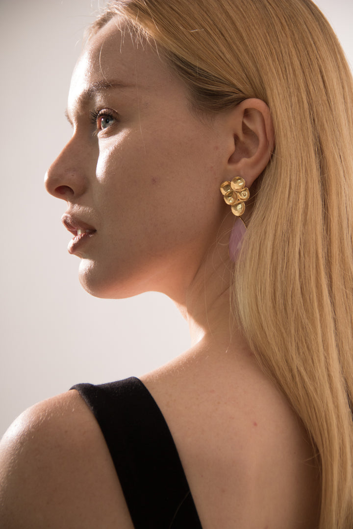 Earrings with Volcano Aquamarine stones
