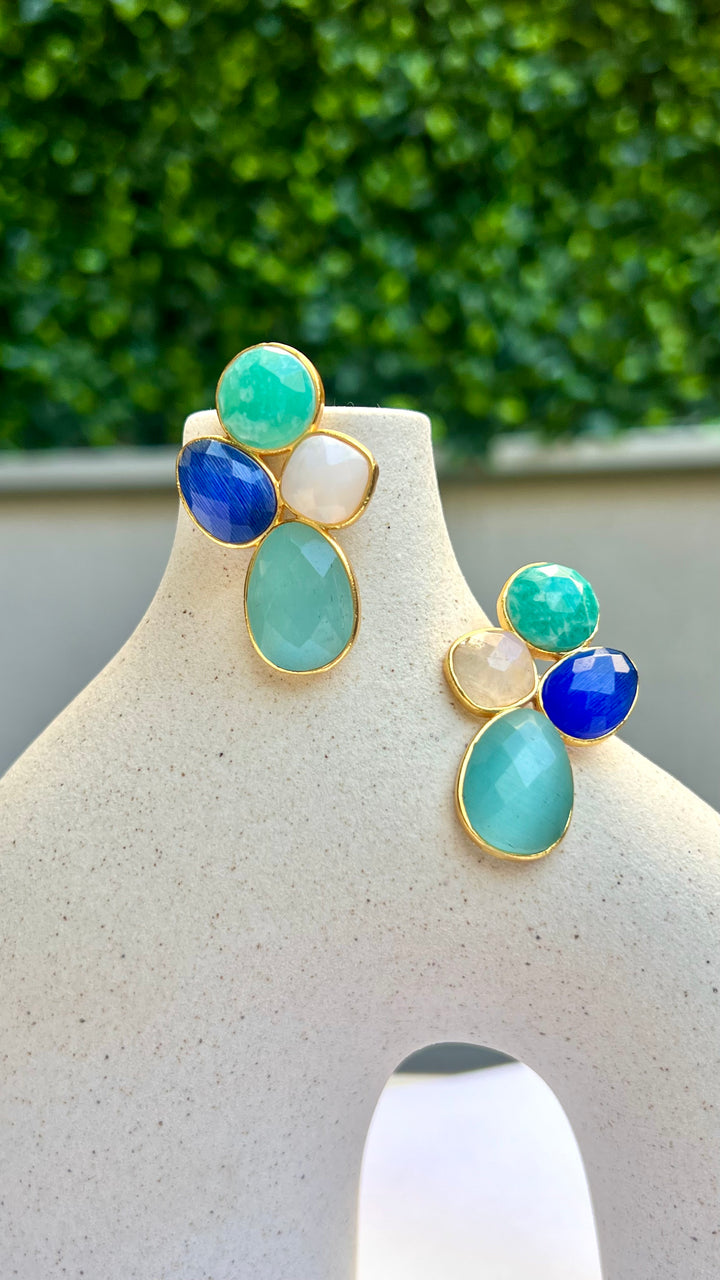 Orecchini con Labradorite Ortensia e pietre di Luna