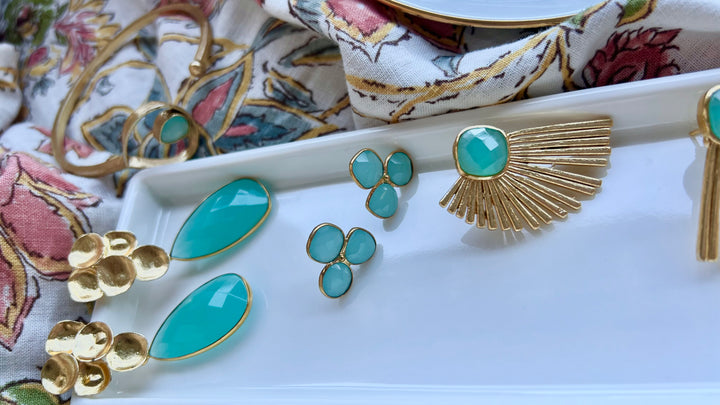 Earrings with Zarautz Aquamarine stones