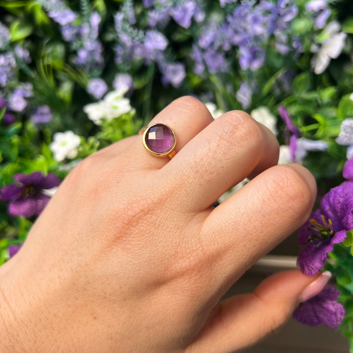 Anillo con piedras Maia Amatista