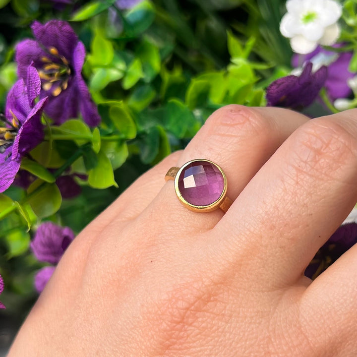 Anillo con piedras Maia Amatista