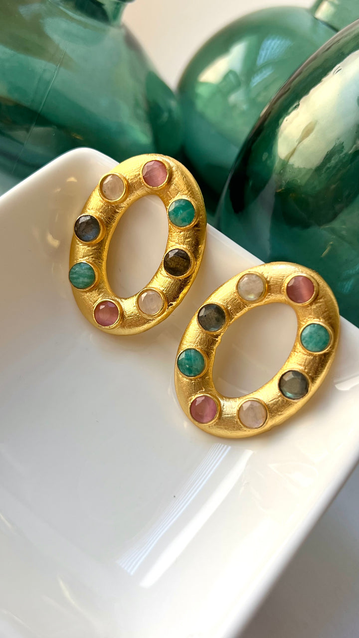 Pendientes con piedras Basilea Multicolor