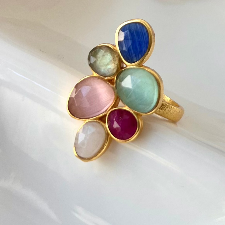 Anillo con piedras Marsella Multicolor