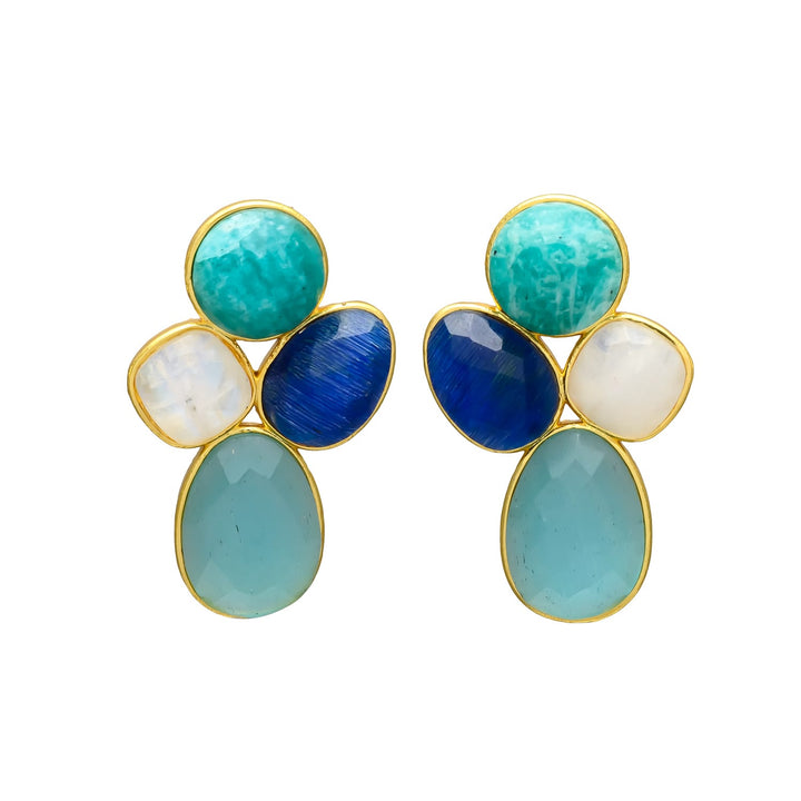 Orecchini con Labradorite Ortensia e pietre di Luna