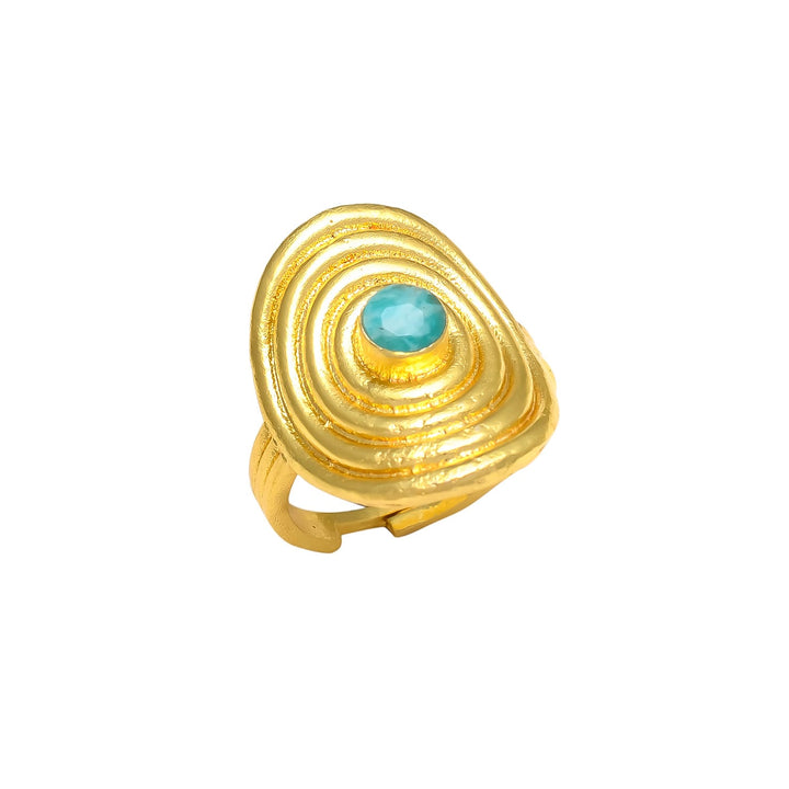 Anillo con piedras Lilianne Amazonita