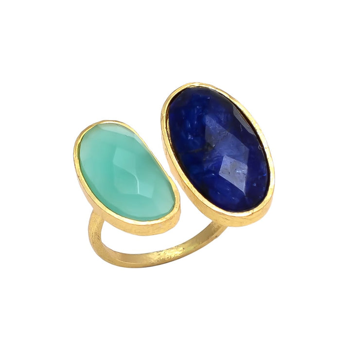 Ring with Allegra Blue and Aquamarine stones