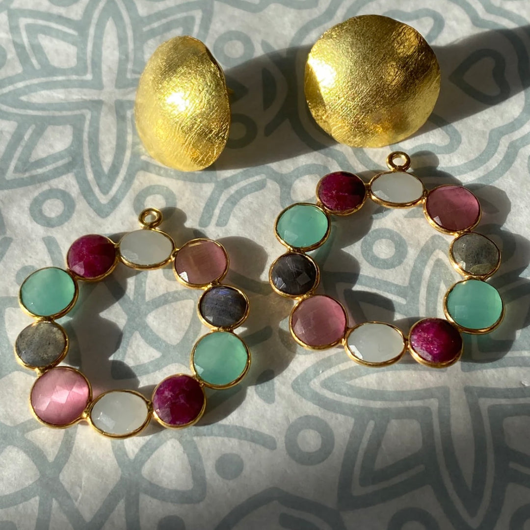 Earrings with stones Martina Multicolor 1