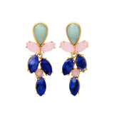Pendientes piedras Lavanda Azul, Amazonita y Rosa - Mestiza Joyas