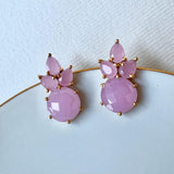 Pendientes con piedras Mier Rosa