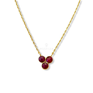 Collar con piedras Veracruz Granate - Mestiza Joyas