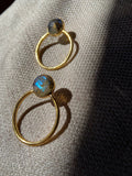 Pendientes con piedras Bali Grande Labradorita - Mestiza Joyas