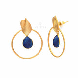 Pendientes con piedras Budapest Azul - Mestiza Joyas