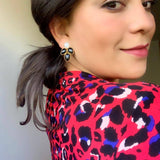 Pendientes con piedras Hortensia Aguamarina - Mestiza Joyas