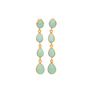 Pendientes con piedras Madame Amazonita - Mestiza Joyas