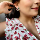 Pendientes con piedras Mallorca Rubí, Rosa, Labradorita y Luna - Mestiza Joyas