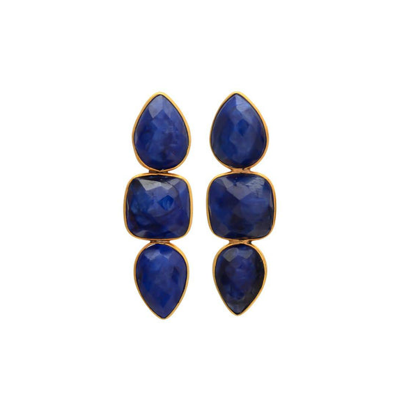 Pendientes con piedras Mont Zafiro - Mestiza Joyas
