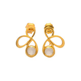 Pendientes con piedras Picasso Blanco - Mestiza Joyas