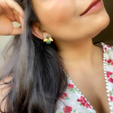 Pendientes con piedras Roma Verde - Mestiza Joyas
