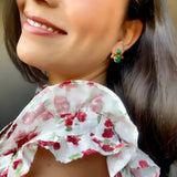 Pendientes con piedras Roma Verde - Mestiza Joyas