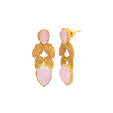 Pendientes con piedras Silvestre Rosa - Mestiza Joyas