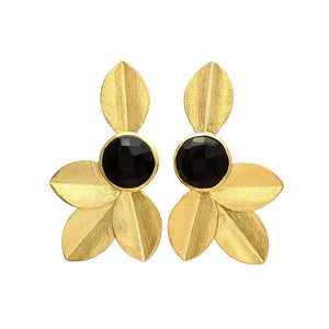 Pendientes con piedras Tokio Negro - Mestiza Joyas