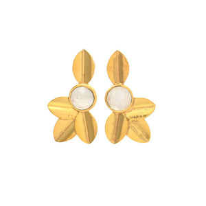 Pendientes con piedras Tokio Piedra de Luna - Mestiza Joyas