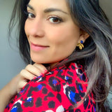 Pendientes con piedras Vega Negro - Mestiza Joyas