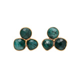 Pendientes con piedras Zarautz Verde - Mestiza Joyas