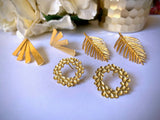 Pendientes Dorados Corona - Mestiza Joyas