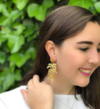 Pendientes Dorados Jazmín - Mestiza Joyas