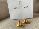Pendientes dorados Keops - Mestiza Joyas