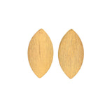 Pendientes dorados Pétalo - Mestiza Joyas